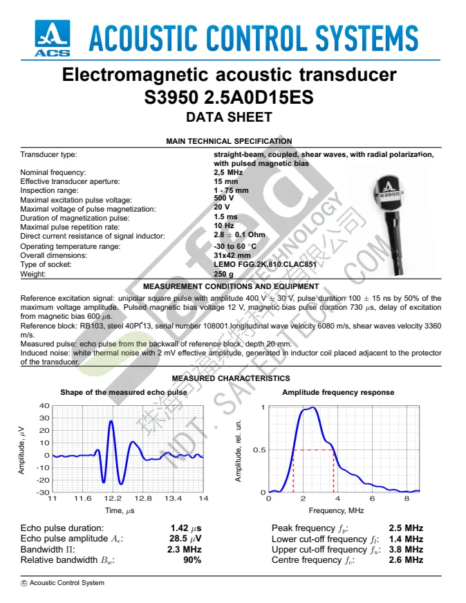 S3950 Data Sheet PDF 第 1 页预览