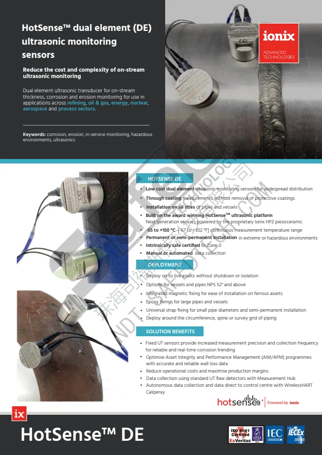 HotSense 双晶监测传感器数据表（英文 PDF） PDF 第 1 页预览