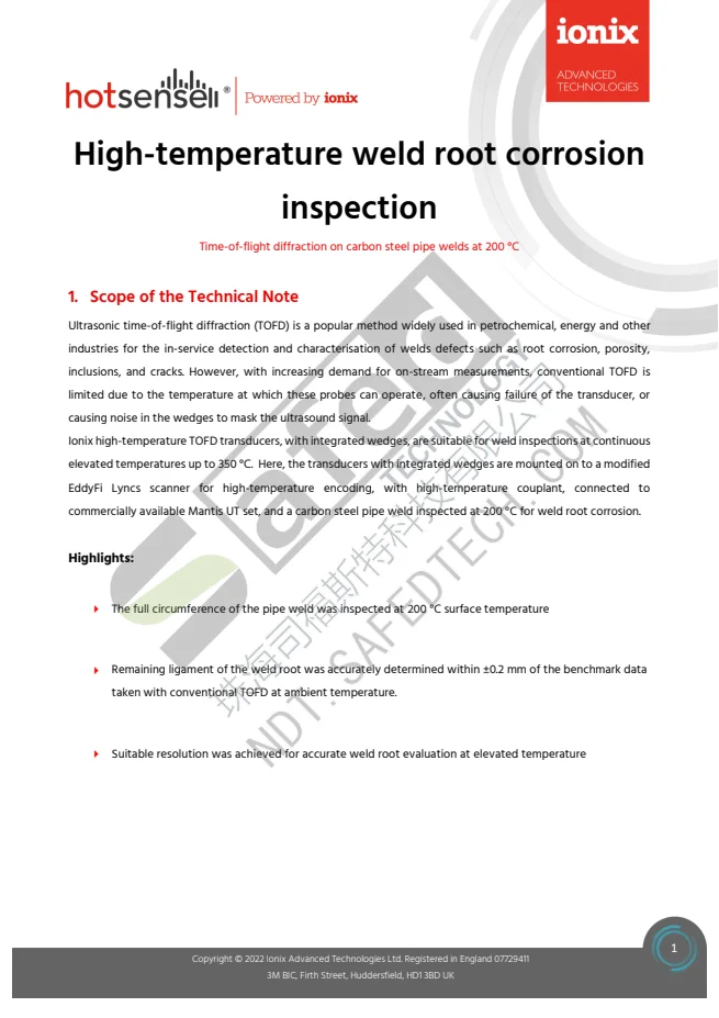高温焊根腐蚀怎样检测 · 原厂资料（英文 PDF） PDF 第 1 页预览