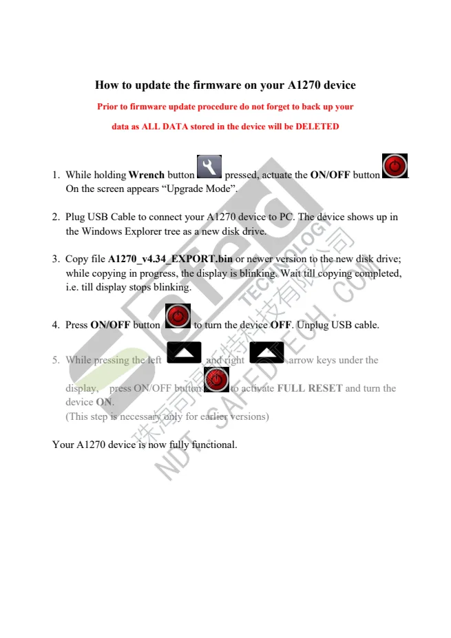 5 A1270 A1270 Firmware Update PDF 第 1 页预览